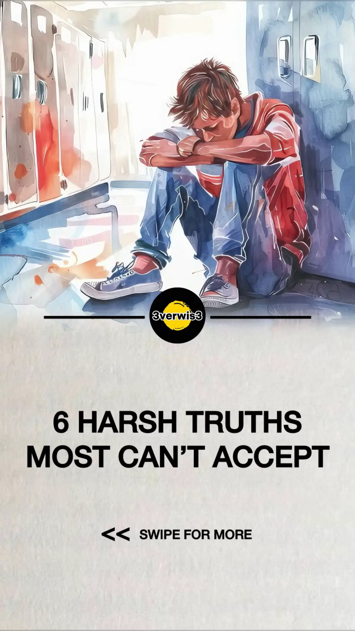 Some truths about life are hard to accept, but you must learn to embrace them for your own good. In this post, I reveal 6 painful truths most people don’t want to accept (but they really should). Swipe through these life lessons and let the wisdom inspire you. Which one resonates with you the most? Share in the comments! #lifelessons #personalgrowth #SelfImprovement #wisdom #inspiration 