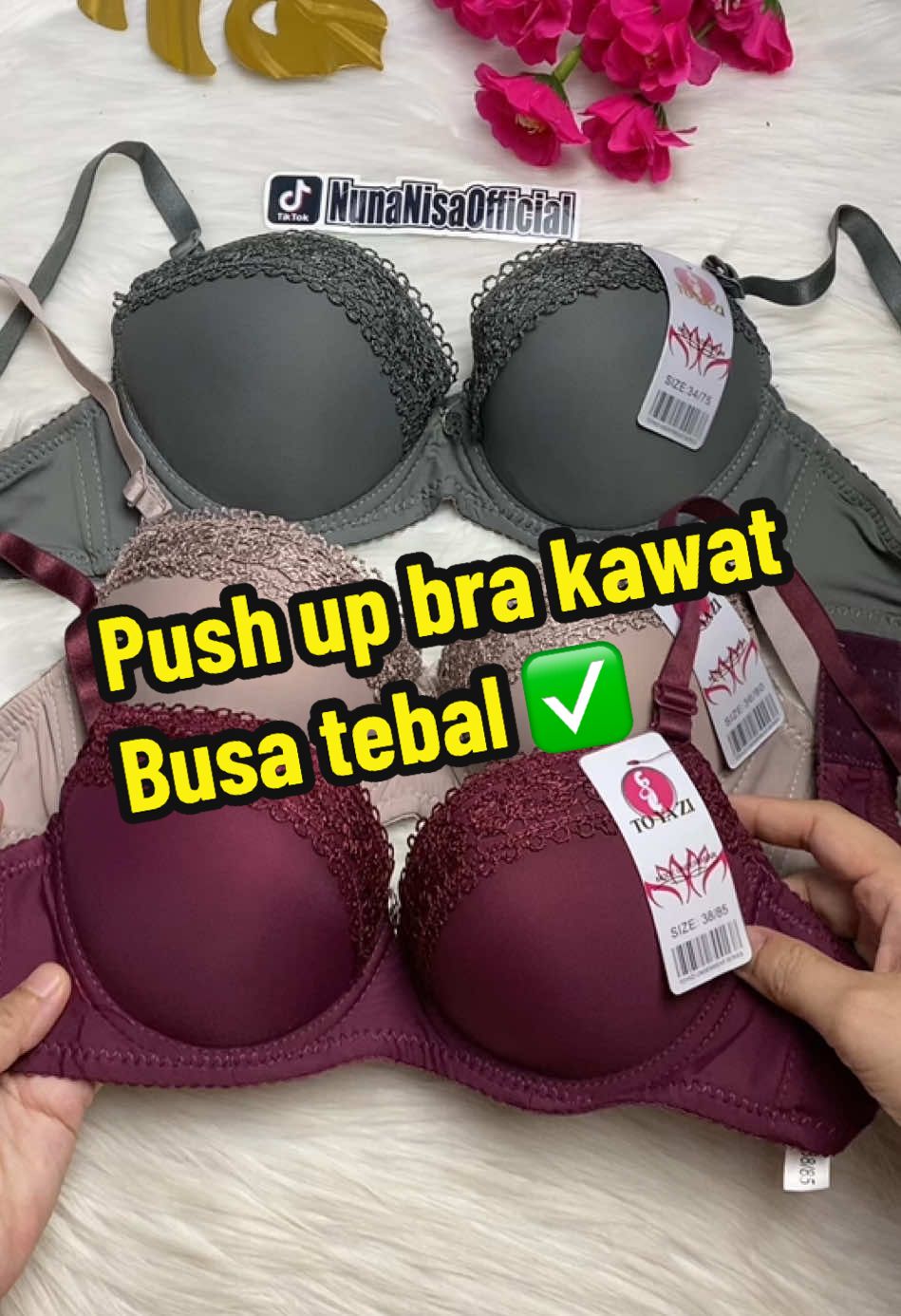 Bra kawat busa tebal ✅ adem lembut nyaman dipakai 😍✅#brakawat #bhkawat #pushupbra