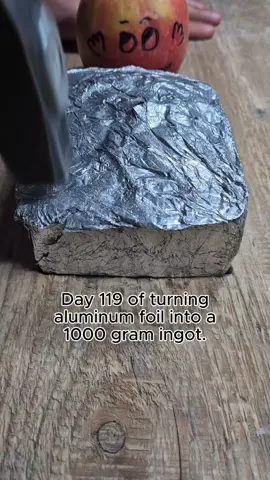 Day 119: Face Reveal? 👀 #aluminum #hammer #foil 