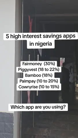 5 high interest savings apps in Nigeria, Which one are you using?