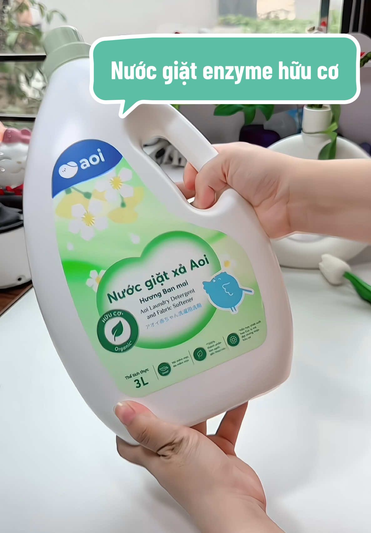 Nước giặt enzyme hữu cơ an toàn lành tính cho làn da #AOI #ShareCareShareLove #antoan #nuocgiatxaAOI #mevabe #nuocgiat #giatxa2trong1 