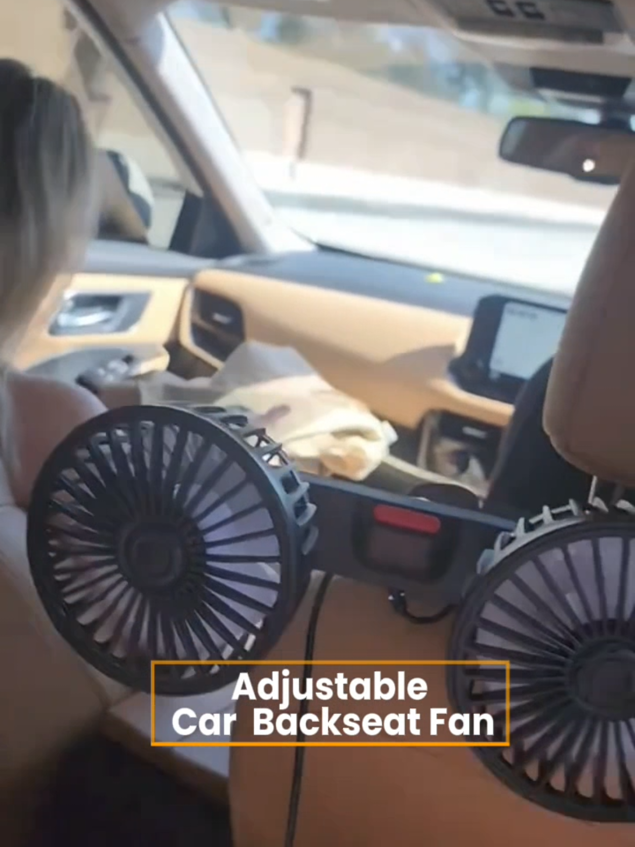 Big difference now to ride with this  #AdjustableCarBackseatFan  #SummerEssential #carfan  #DoubleheadElectricFan #tiktokshoprestock  #tiktokshopmemorialday #tiktokshopmothersday 