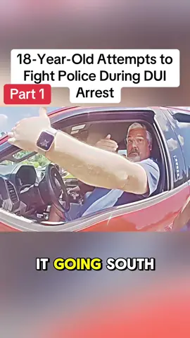 18-Year-Old Attempts to Fight Police During DUI Arrest, part 1#policeofficer #cops  #copsoftiktok #bodycam 
