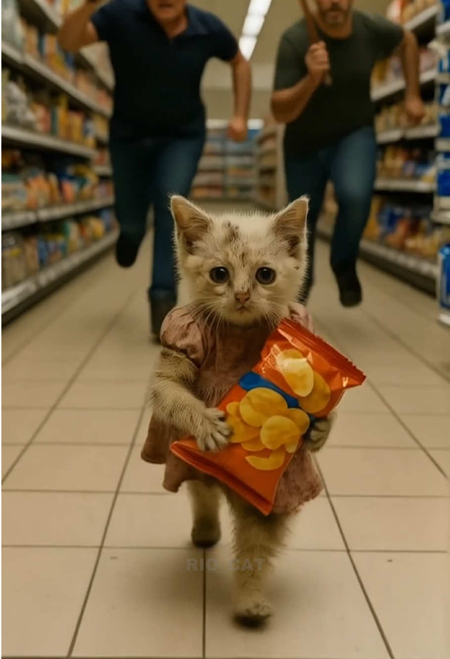 The gray cat worked hard to regain his sister's freedom 💕 #viral #cat #poorcat #catshorts #cartoon #foryoupage 