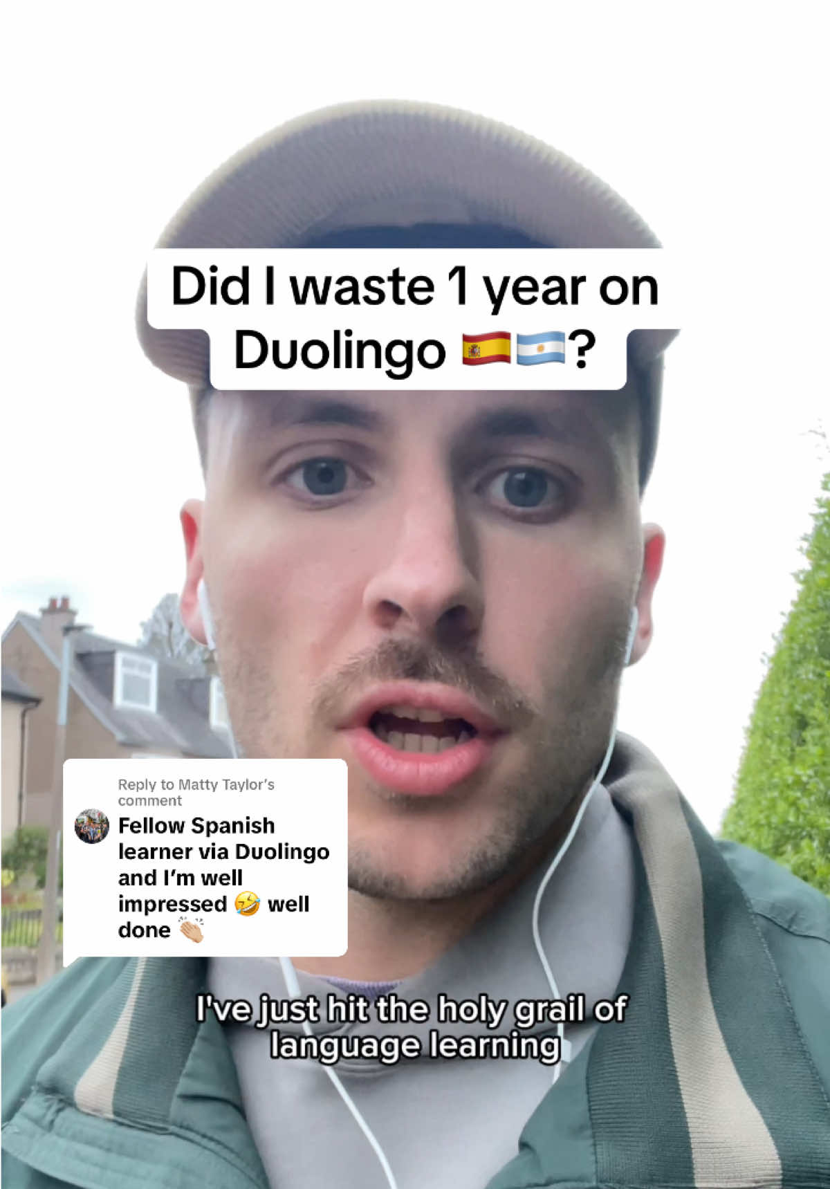 Replying to @Matty Taylor  Un poco Español after 1 year of learning. Does Duolingo work 👀#learnspanish #duolingo #spanish #spanishprogress 