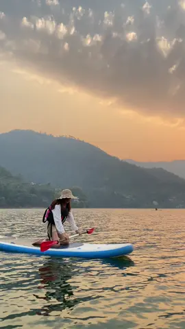 When the view is this beautiful, you just paddle and stare🌞✨ #pokhara #lake #visitnepal #video #fyp #beautifulworld #nepal #nepaliadventures KayakLife #AdventureVibes #WaterTherapy #NatureEscape #TravelNepal