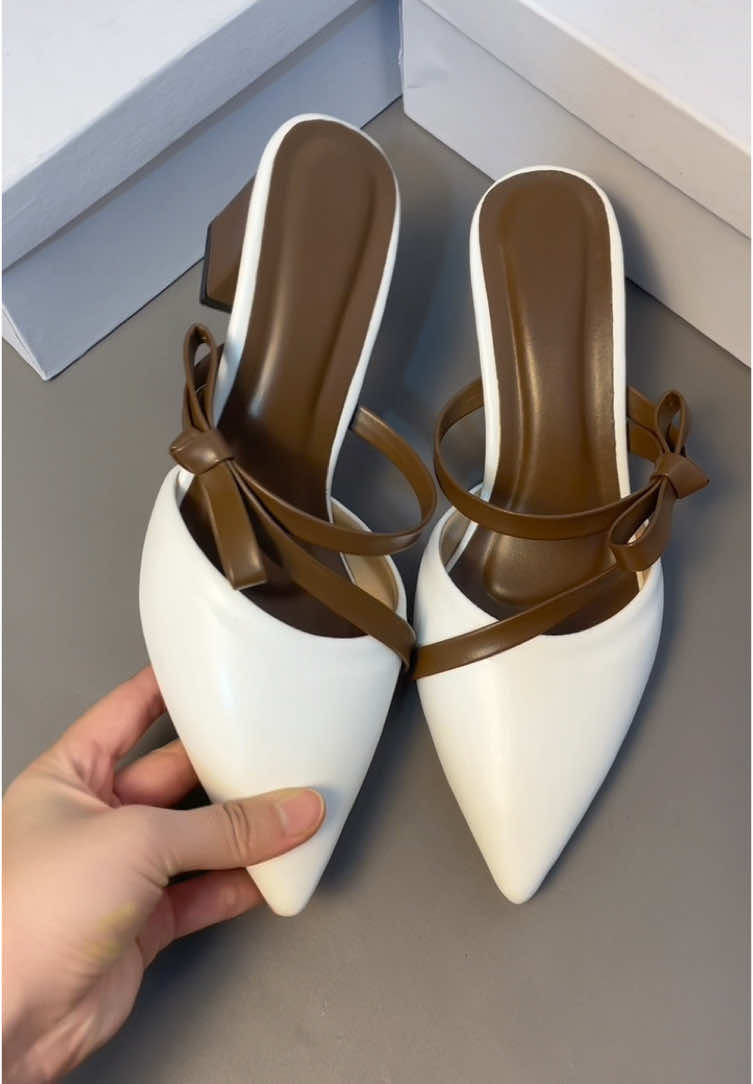 Giày Sục Nữ 5P Phối Nơ #xuhướngtiktok #depcaogotnu #giaysuc5phan #giaycongsonu 