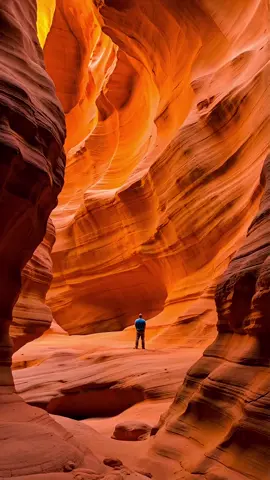 Antelope Canyon, Arizona, USA, is famous for its reddish walls resembling antelope hide. There are two sections – Upper and Lower – known for their unique rock formations and magical light.  #USA 🇺🇸 #canyon #nature #tourism #travel 