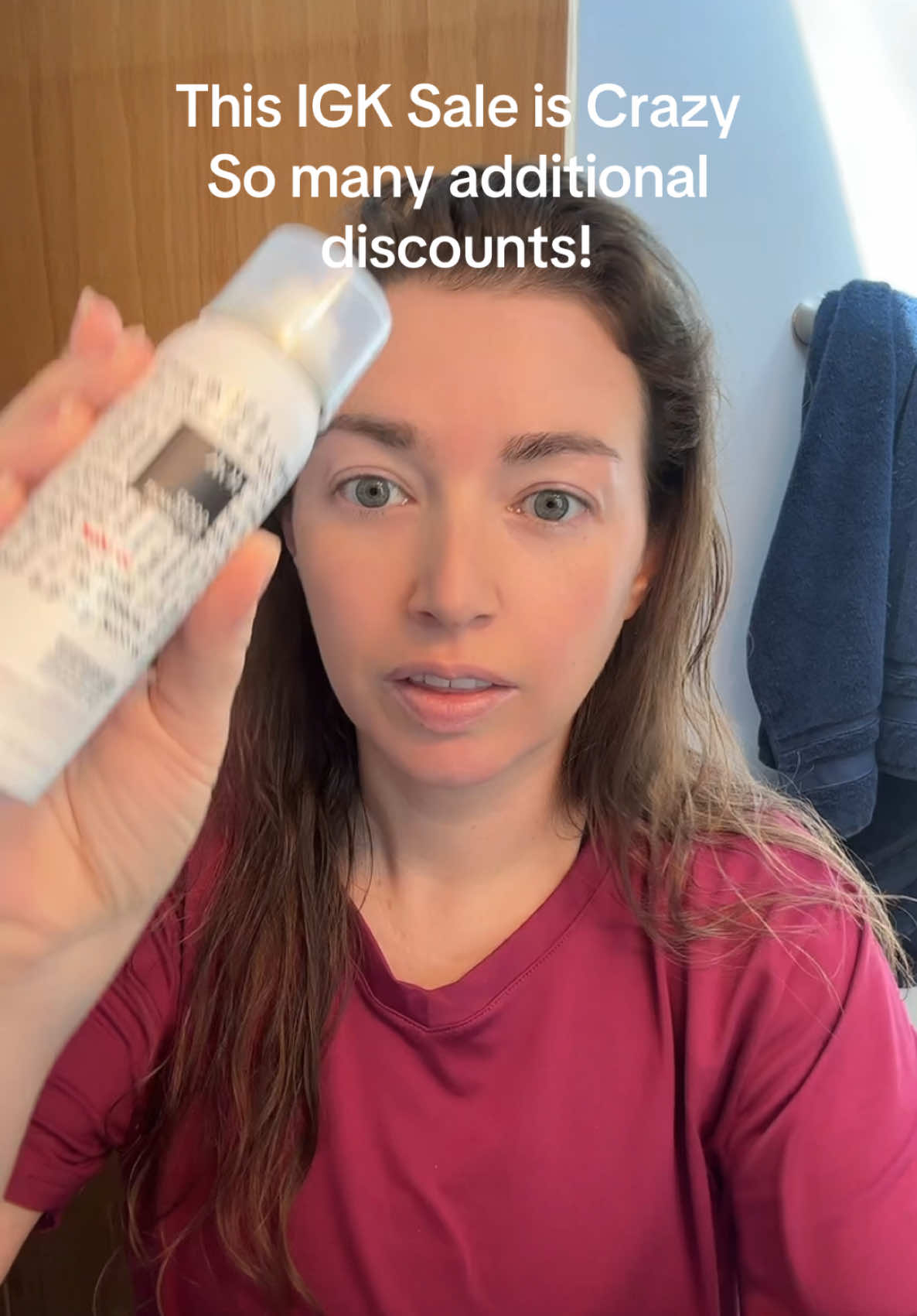 Love @IGK Hair Good Behavior! stock up on the travel size now! #travelsize #hairtok #smoothingspray #frizzcontrol #spurulinabe 