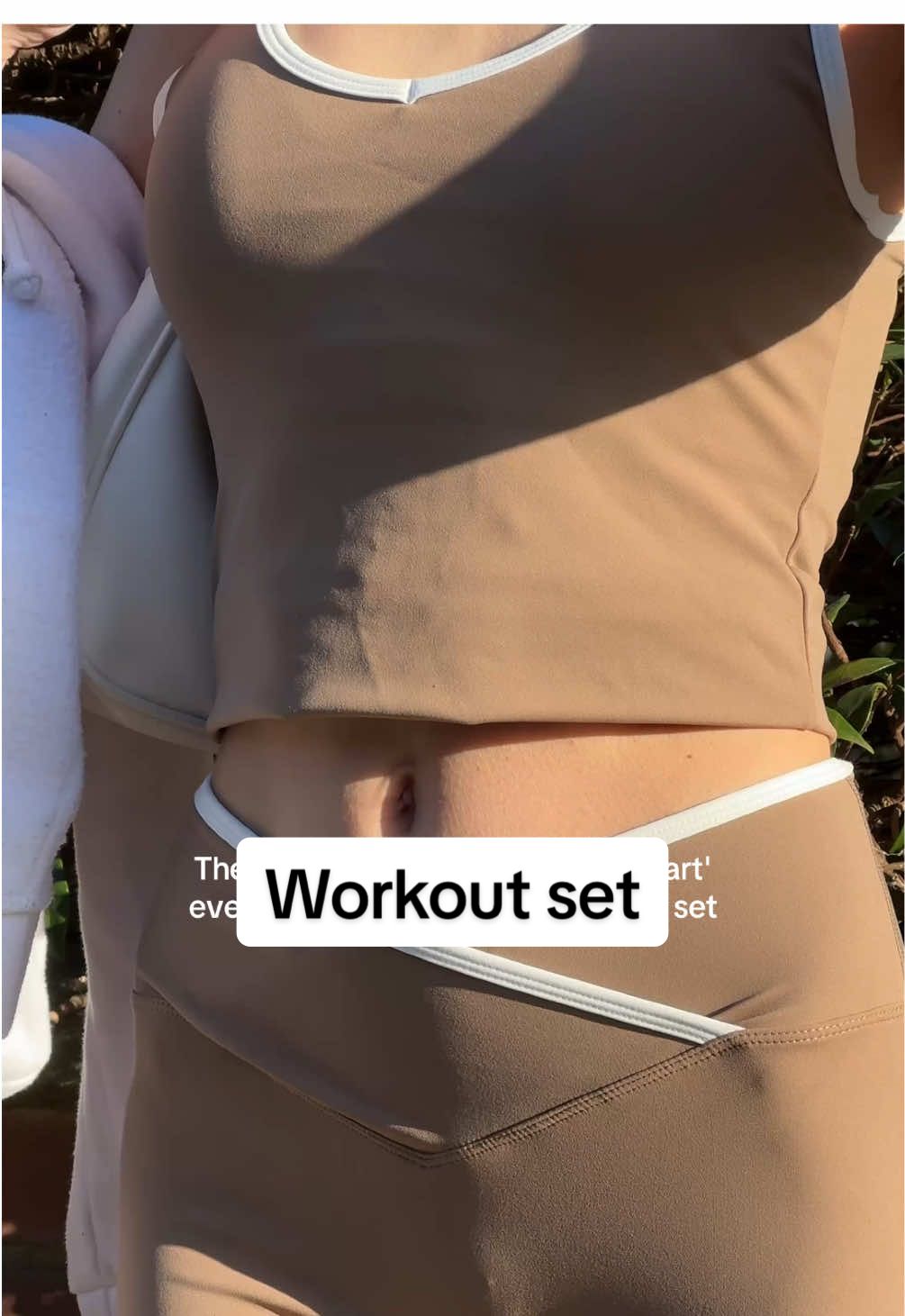 Wearing cute workout sets everywhere as a fashion statement 💄 This one is from tiktok shop and is petite friendly! #girlythings #workoutset #outfitinspo #matchingset #activewearfashion #petitefashion #creatorsearchinsights #model #skinnygirl #skinnny 