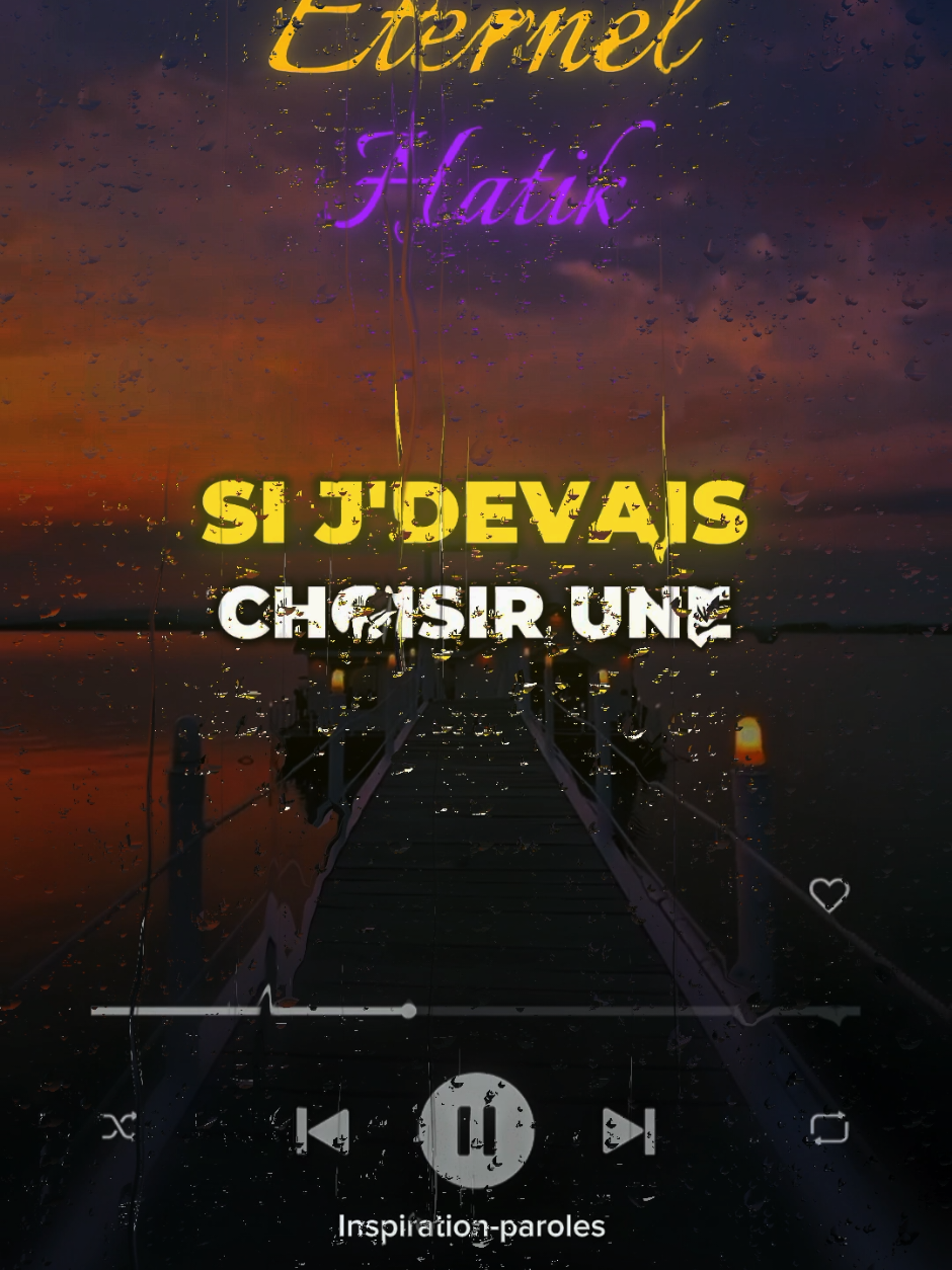 Hatik éternel (paroles) #hatik #eternel #paroles #parole #chanteur #chanteurfrancais #francophonie #frenchvibes #frenchlyrics #musiquefrancaise #tiktokmusic #musiqueavecparole #nostalgie 