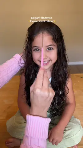 Came up with this hairstyle on the spot for a flower girl and I am in love with it 😍 it’s simple, sweet, and elegant - perfect for a wedding, but it is cute enough for any occasion 💕 Then I finished the look using  @Laifen US new swift model diffuser #babiesoftiktok #MomsofTikTok #viral 