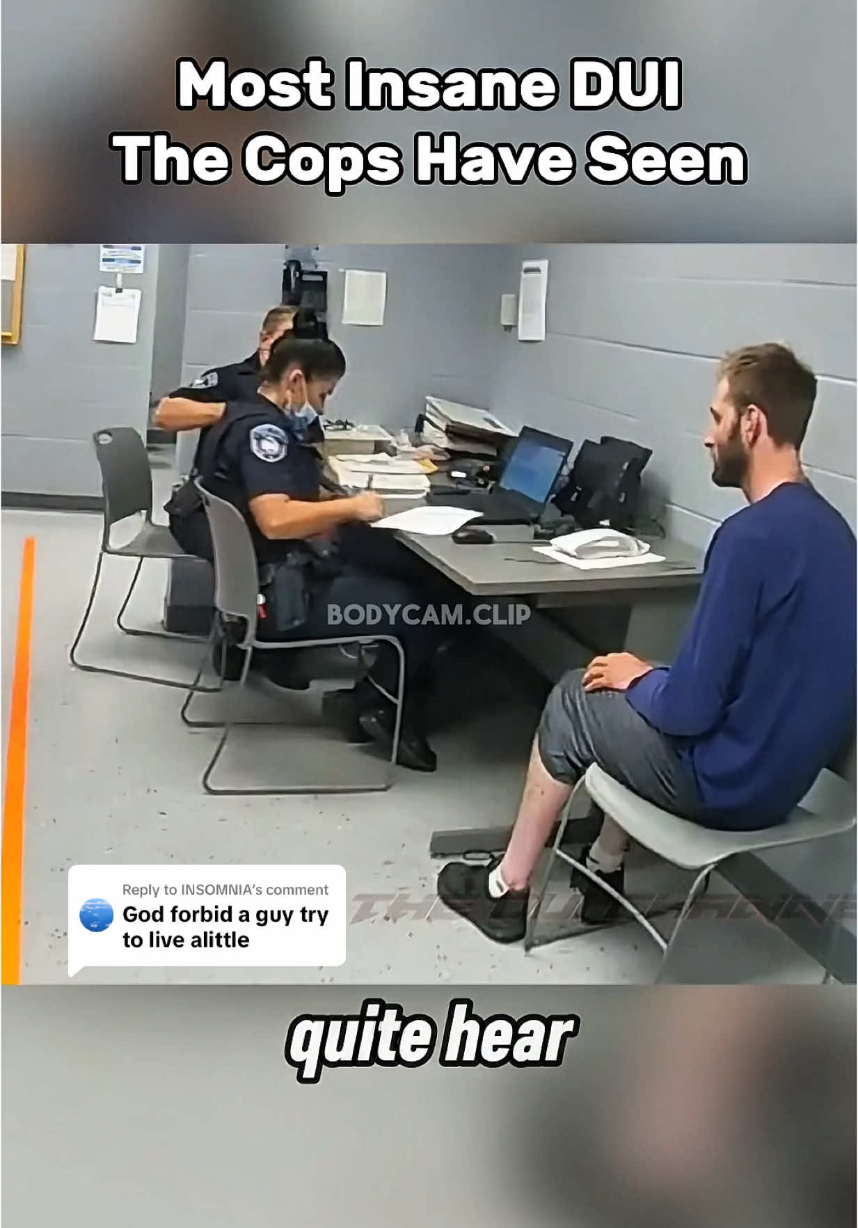 Replying to @INSOMNIA The cops continued to ask the man questions and he responded to the female cops with “no sir”. They ask him what day of the week it is and how long it has been since he ate and it seems as if he did not answer the questions correctly. #bodycamera #fypツ #copcam #duiarrest 