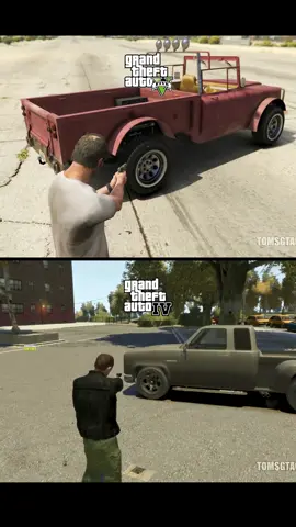 GTA 5 vs GTA 4 - Physics Realistic🔥 #gta5 #gta #rockstar 