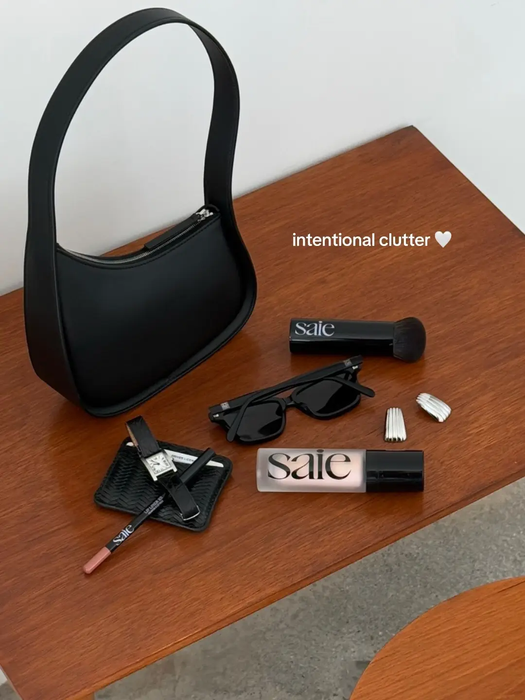 clutter but make it chic #saiebeauty #intentionalclutter 