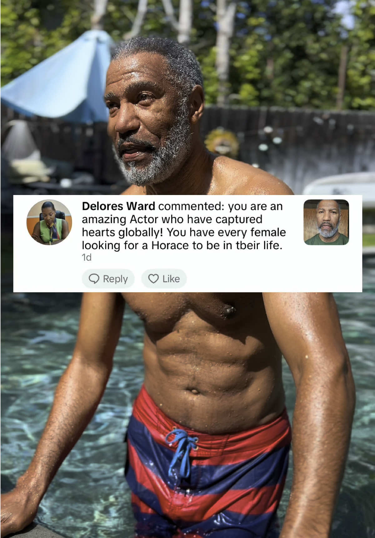 Got my #fitnessmotivation from the comment section this morning 😂😅 Had a great time reading and responding to you guys. Thanks for all the love!  #RiccoRoss #Fitness #BeautyinBlack #Netflix  #TylerPerry #Emmy #Horace