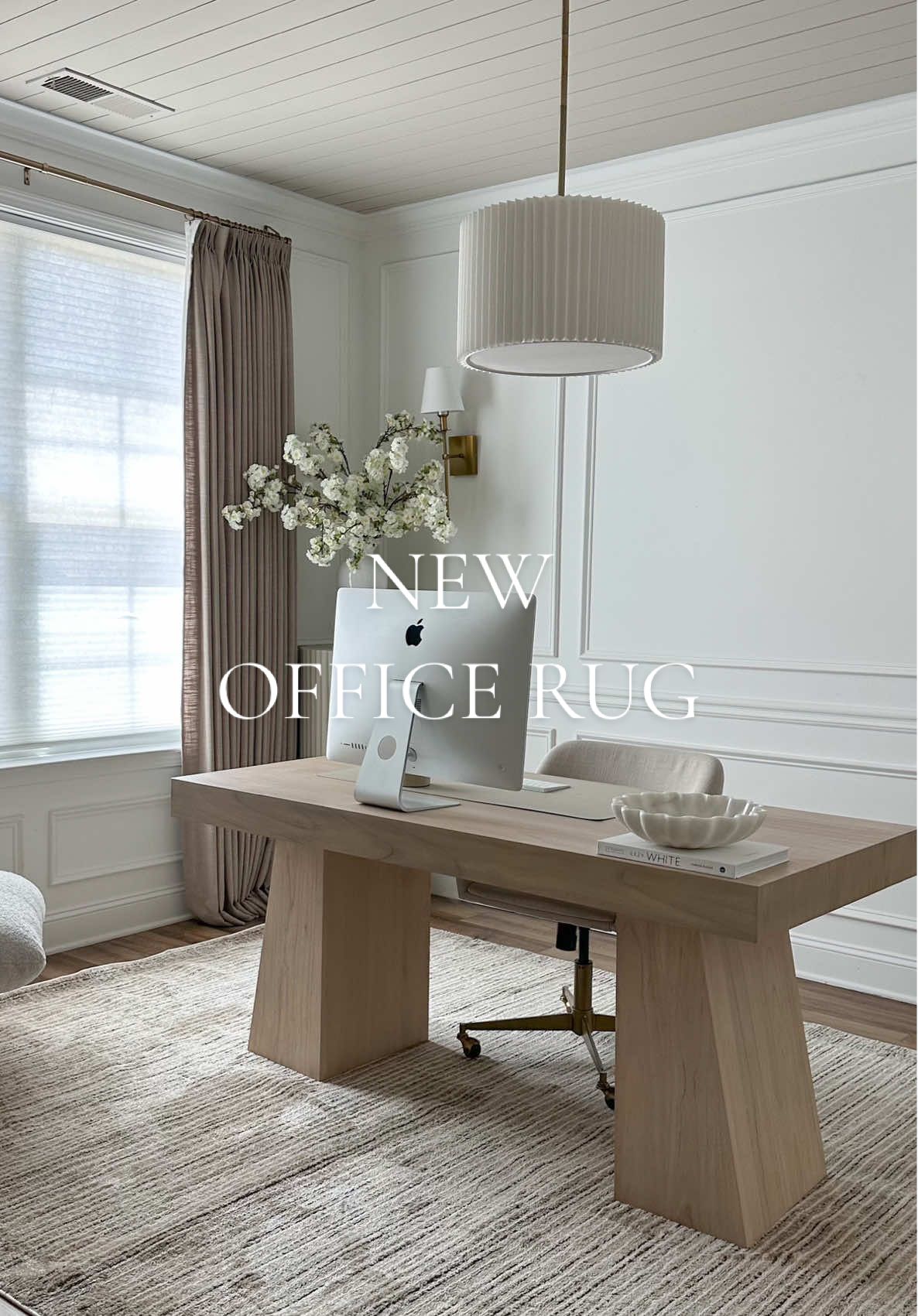Nothing better than a new rug to freshen up my office space! Linked to my Amazon#interiorstyling #homeoffice #wfhlife #interiordecor #interiorstyling #neutralaesthetic #homeaesthetic #minimalist #minimalisthome 