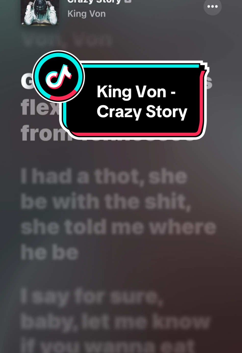 King Von - Crazy Story #foryoupage #fyp #fypシ゚ #tik_tok #musiclyrics #lyrics_songs #song #kingvon #crazystory 