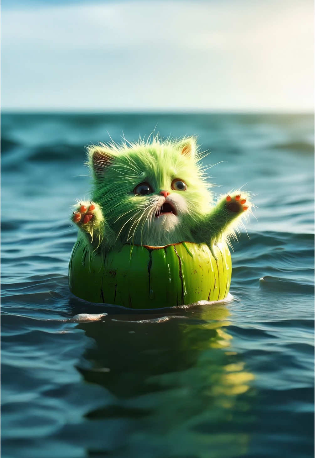 🐱⛑️🥥Coconut Kitten Saved By A Giant Coconut Cat!!🙀  . #cat #animation #cattales #catfunny #cats #catstory #catvideos #cute #kitten #shorts