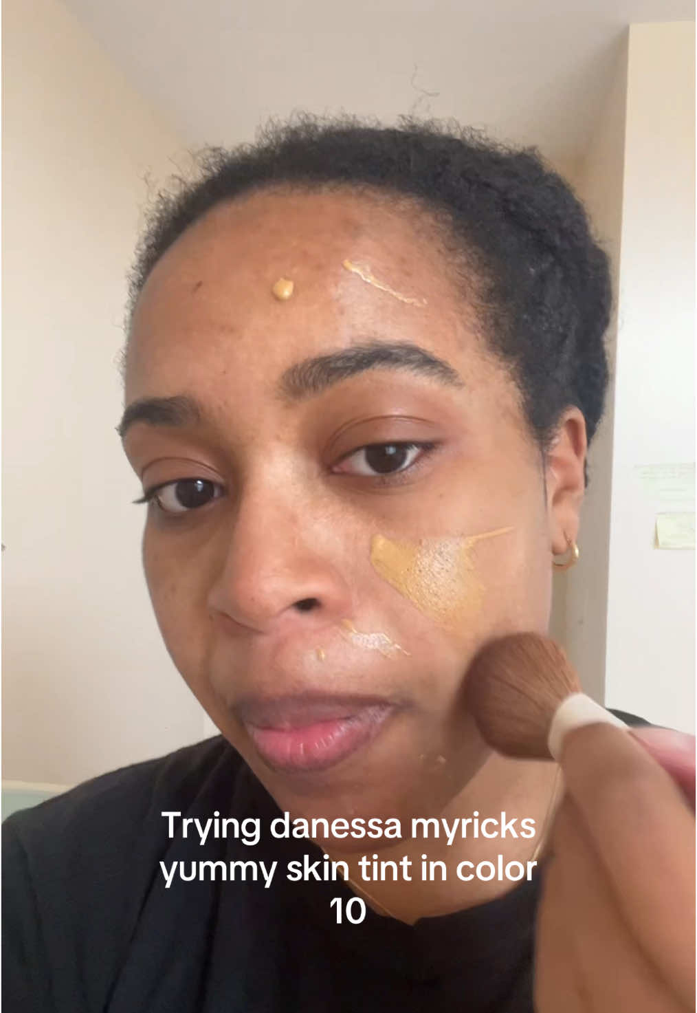 Playing with makeups— I used to love Danessa Myricks in theory, but kept feeling like she didn’t make a color shade for me… but this product is making sense !! #yummyskintint #makeuptryon #danessamyricks #sephorasale 