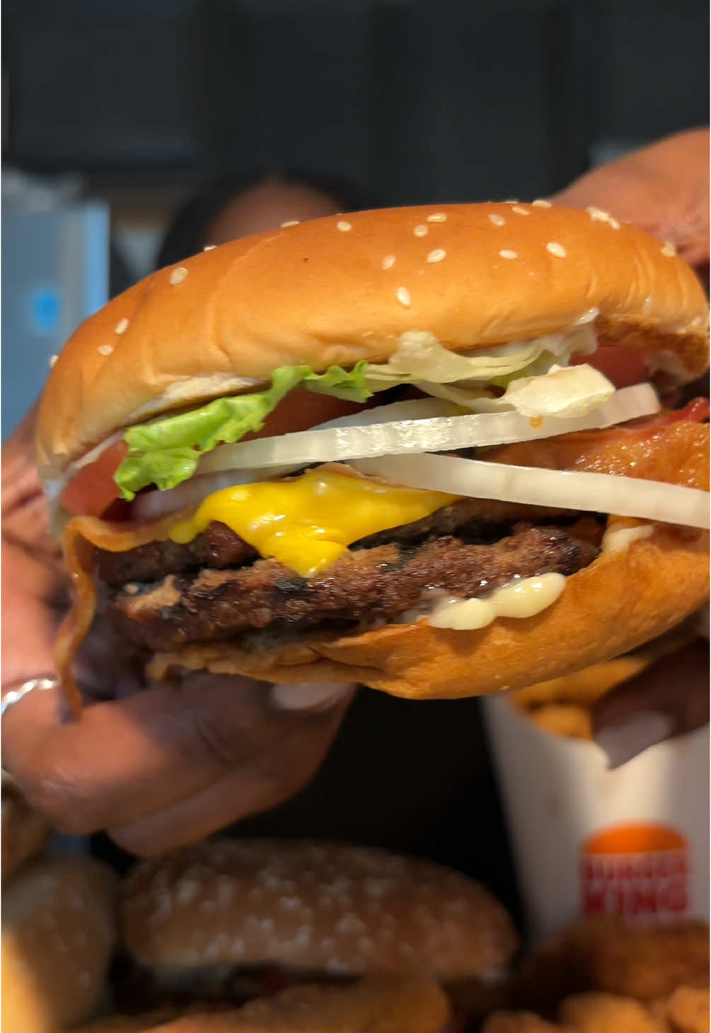 Burger King Mukbang @Burger King #mukbang #fyp #foodtiktok #burger #chickensandwich #onionrings #mukbangs #review #viralvideo 
