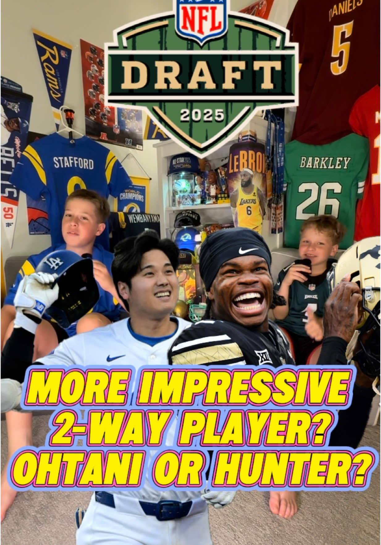 More impressive 2-way player Shohei Ohtani or @The Travis Hunter Show ? We have some strong opinions. Your thoughts? Comment ⬇️ #kidssportsreporters #shohei #shoheiohtani #nfldraft #travishunter @NFL  @MLB 