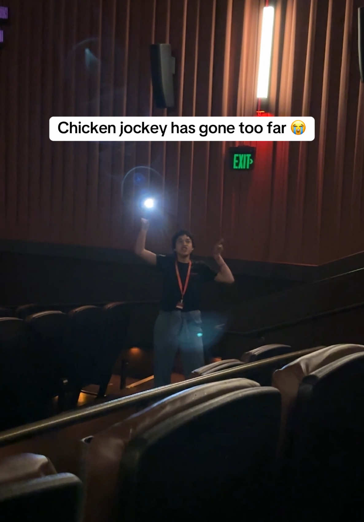 Employee was not having it 🤣 #chickenjockey #minecraftmovie #movies 