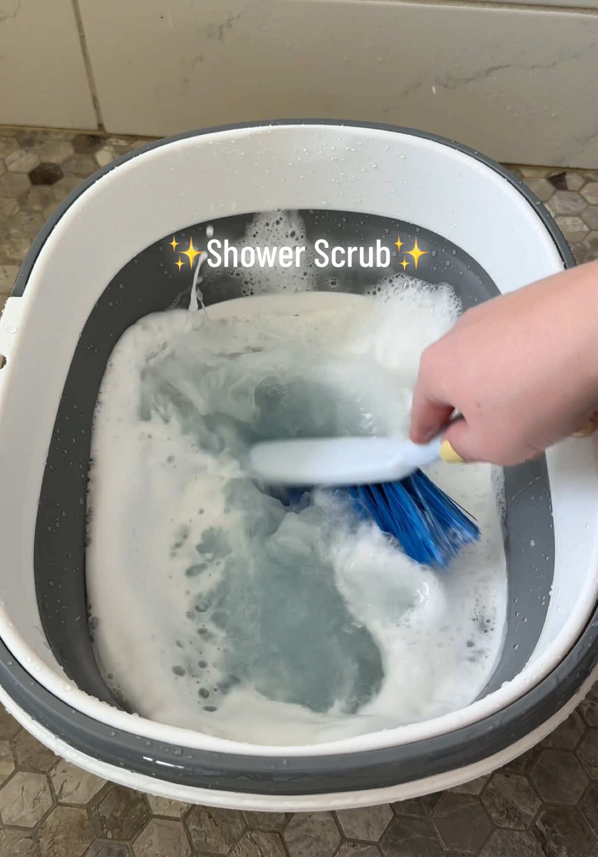 Super satisfying shower scrub * Let's deep clean and scrub this shower until the mold and grime is just a memory #showerscrub #shower #cleaning #clean #shower #showercleaning #CleanTok #deepclean #deepcleaning #asmr #cleaninghacks