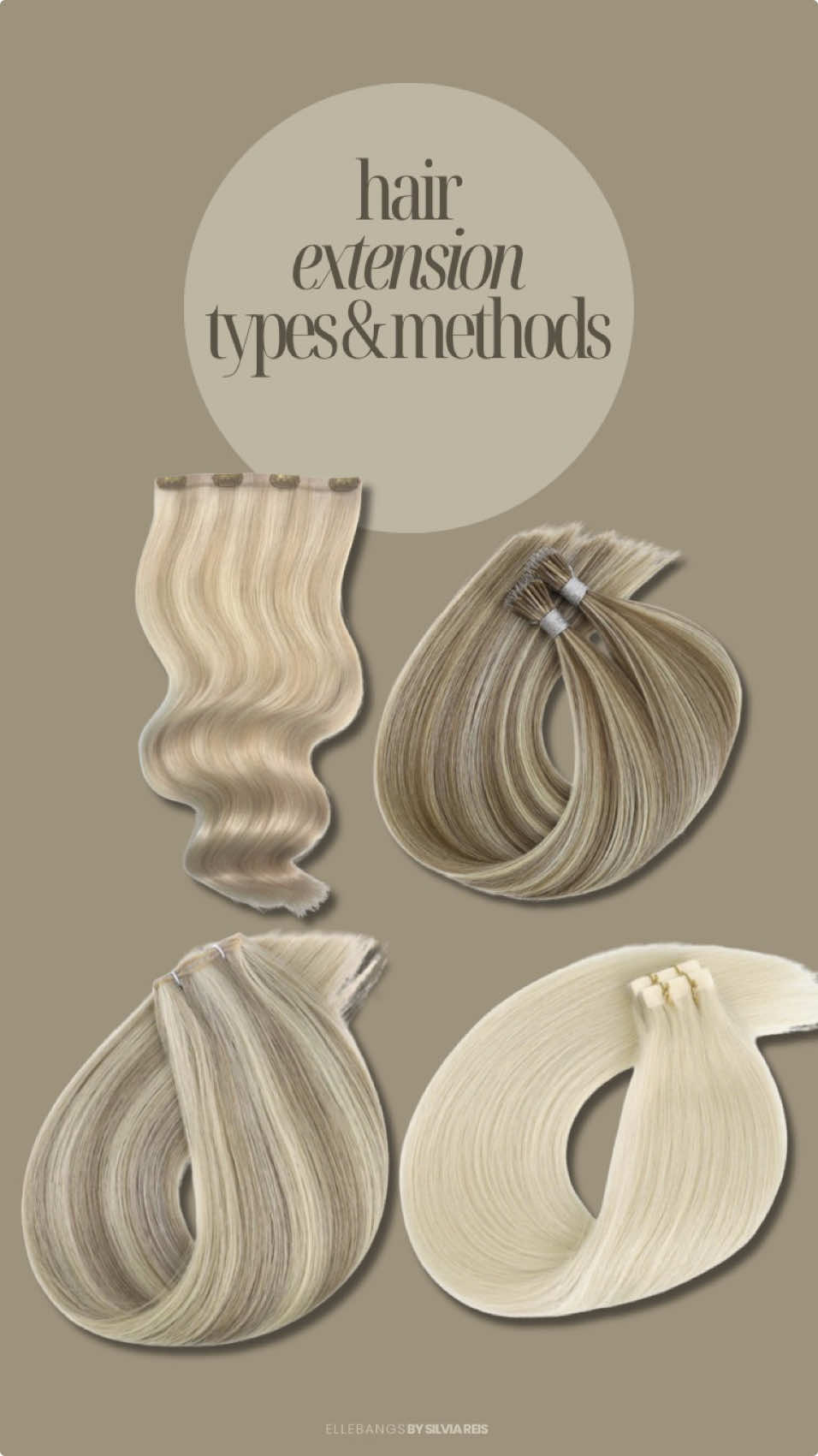 Hair Extension tyoes and methods beat for you. #hairtok #hairextensions #haircolor 