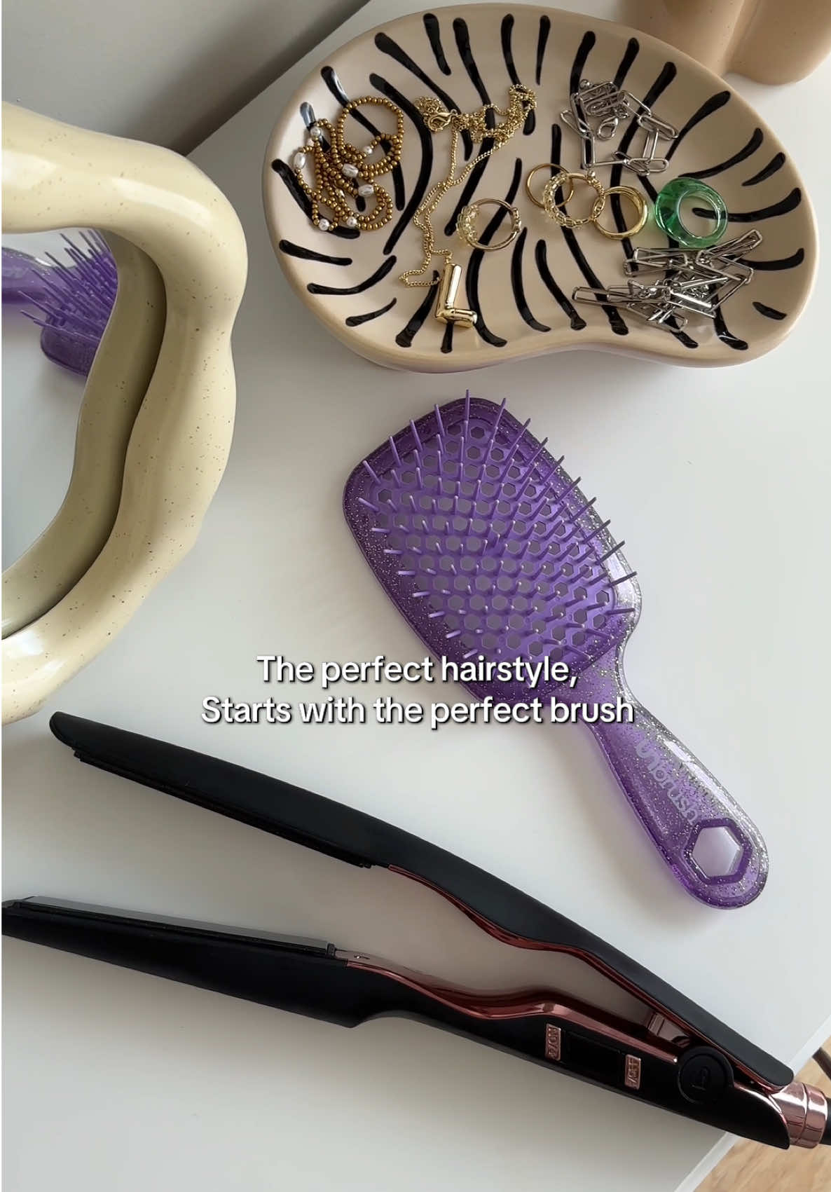 The perfect hairstyle starts with the best detangling brush💜 FHI Heat’s Unbrush will start you off for a good styling session everytime✨ #fhiheat #unbrush #hairtok 