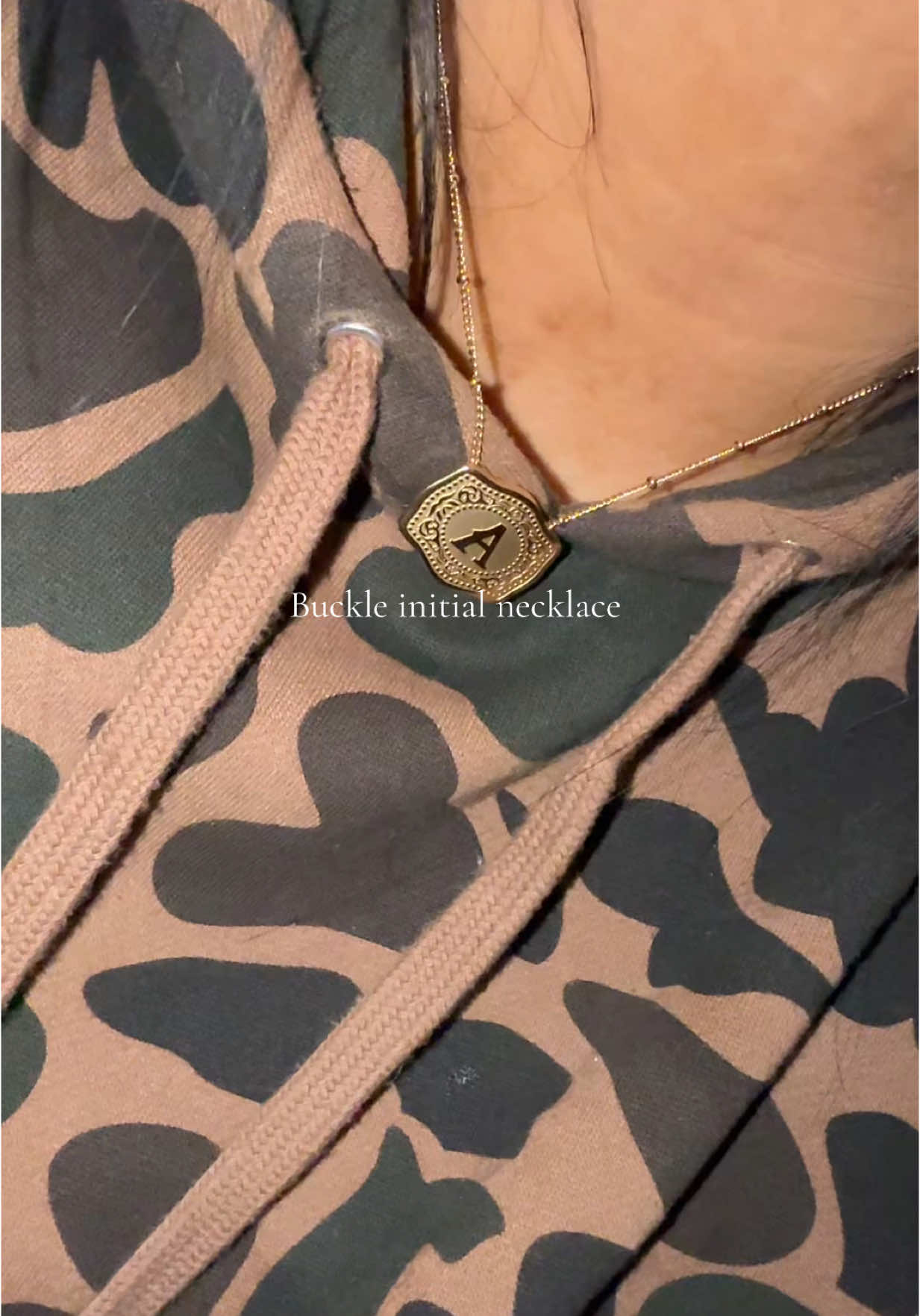 Buckle initial #necklace 