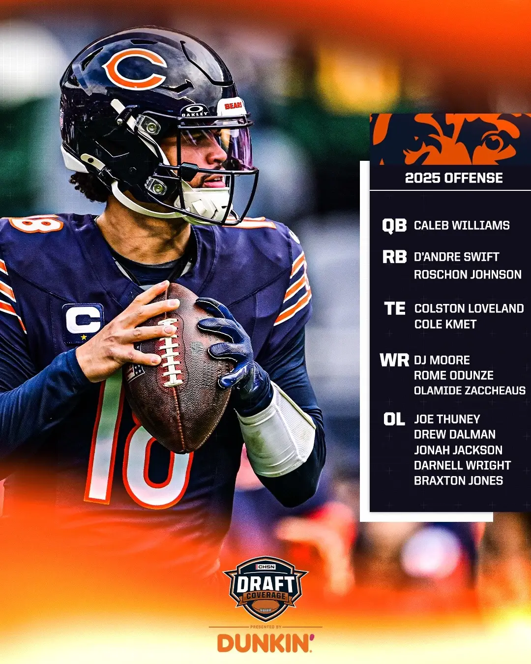 Colston Loveland fits right in😏 #nflfootball #nfldraft #chicagobears #nfl @Dunkin' 