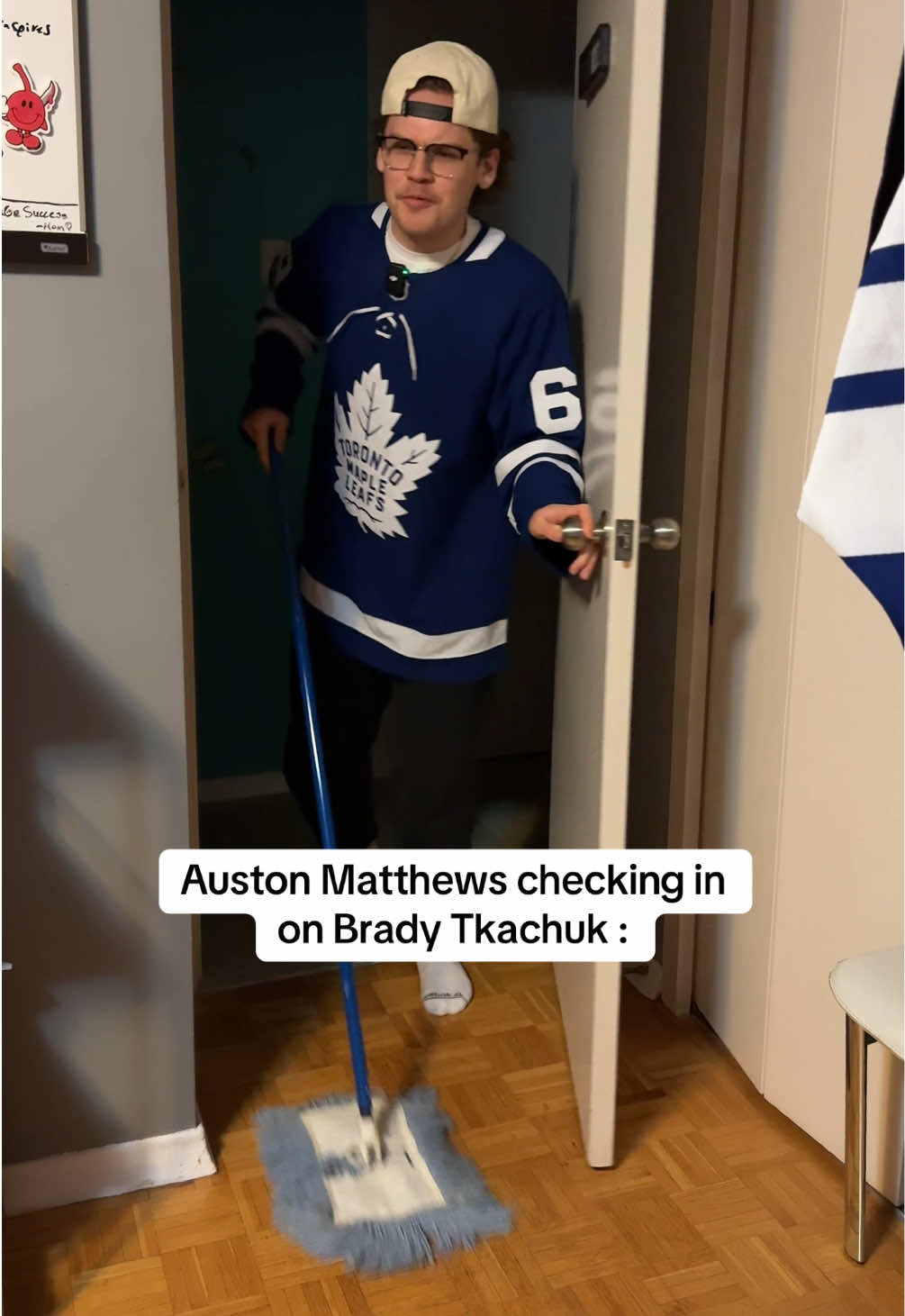 Just doing a little house keeping 🤣 #hockey #NHL #torontomapleleafs #ottawasenators #StanleyCup #playoffs 
