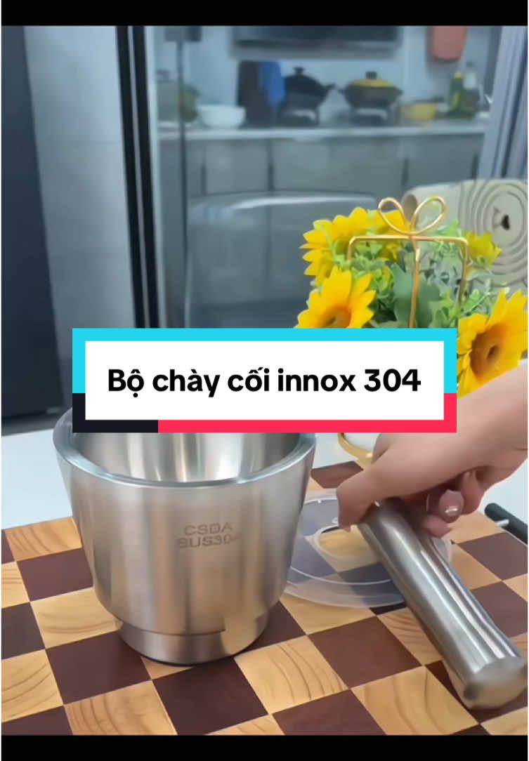 Bộ chày cối innox, chống ẩm mốc Dễ dàng vệ sinh #giadungthongminh #giadungtienich #fyp #nộitrợ #bochaycoi 