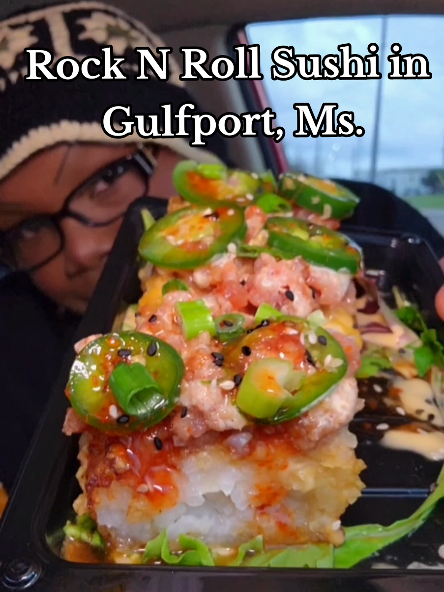 Rock N Roll Sushi review in Gulfport Mississippi. Should I do more local food reviews in my area? Give the people who do food videos in there cars big props because this is not easy! #Sushi #foodreview #crispyrice #friedsushi #gulfportmississippi 
