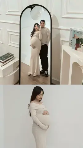 cepat kali waktu berlalu ya , perasaan pas foto maternity baru bulan januari kemarin huhu 🥹🥰 || wearing sabrina long dress by @Rooha Official #maternityphotoshoot #hamil #diarybumil #bumil #pregnancyjourney #trending #capcut #fyp 