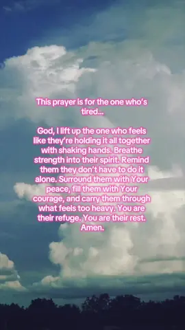 For the tired, the overwhelmed, the ones barely hanging on…you’re not alone. #prayerfortheweary #godiswithyou #YouAreNotAlone #faithinhardtimes #christianencouragement #prayeroveryou #hopeinjesus #tiktokministry #jesusheals #spiritualstrength #faiththatheals #jesustiktok #christiantiktok #spiritualgrowth 