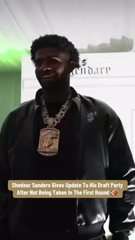 Shedeur Sanders spoke to his draft party after falling out of the first round 🖤 @Million Dollaz (via:@Deion Sanders Jr) 