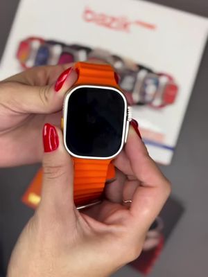 Smartwatch Ultra Series 9 Chat Gpt 7 Pulseira Metal Pulseira Laranja Bisel Prateado Bazik Prime