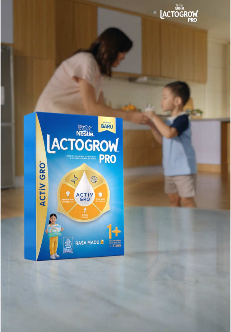 LACTOGROW PRO, satu-satunya susu pertumbuhan dengan Lactobacillus reuteri. Dukung pencernaan baik si Kecil. Siap Aktif & Kreatif! #LACTOGROWPRO #LACTOGROW #siapaktifdankreatif 