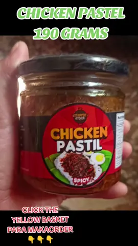 CHICKEN PASTEL SPICY,ORIGINAL AND EXTRA SPICY ARE AVAILABLE 190 GRAMS KAYA CLICK THE YELLOW BASKET PARA MAKAORDER#chickenpastil #chicken #CHICKEN #chickenpastilinajar #pastil #PASTIL #trendingtiktok #VIRAL#PASTIL #trendingvideo #viraltiktok #viral_video #TRENDING #trending #trendingsong #trendingtiktok #virall 