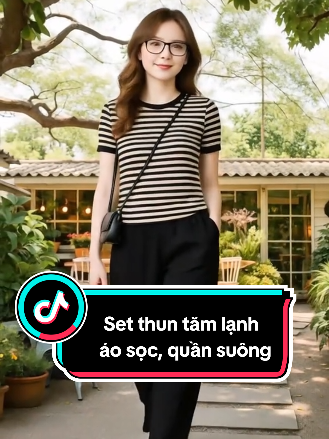 Sét thun tăm lạnh. Áo sọc mix cùng quần ống suông cực kỳ thu hút #linhtaphoa20 #setdoxinh #aothunkesoc #setthunlanh #setthuntam