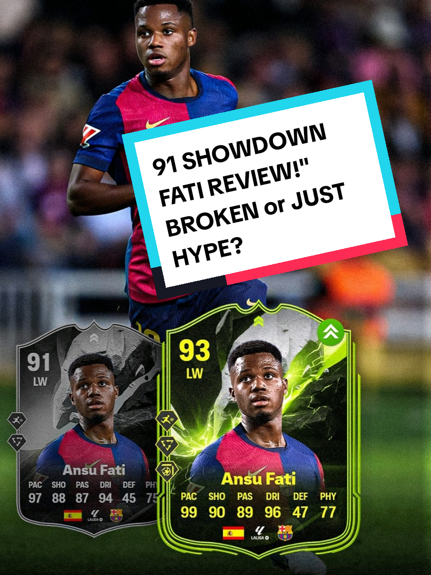 Showdown Fati 91 Review – Speed Demon or Just Hype? #fc25 #eafc25 #playerreview #EAFC #ansufati #fyp #sbc #ConSantanderConecto 