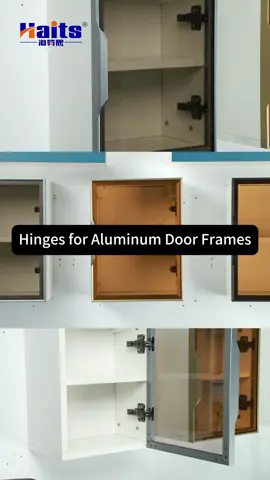Hinges for Aluminum Door Frames. Haits offers a range of hinges for various applications. #haits #haitshardware #furniturehardware #cabinethardware #aluminumframe #cabinetdoors #softclosinghinge