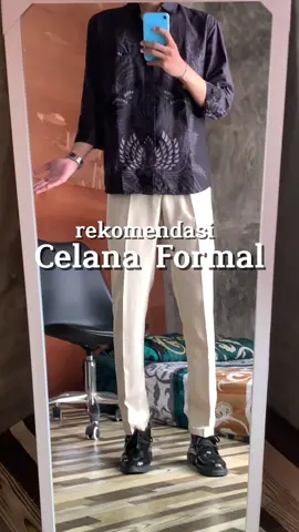 Rekomendasi celana Formal pria slimfit bahan semi wol ga nyampe 100rb #fyp #celanaformal #celanapria #original 