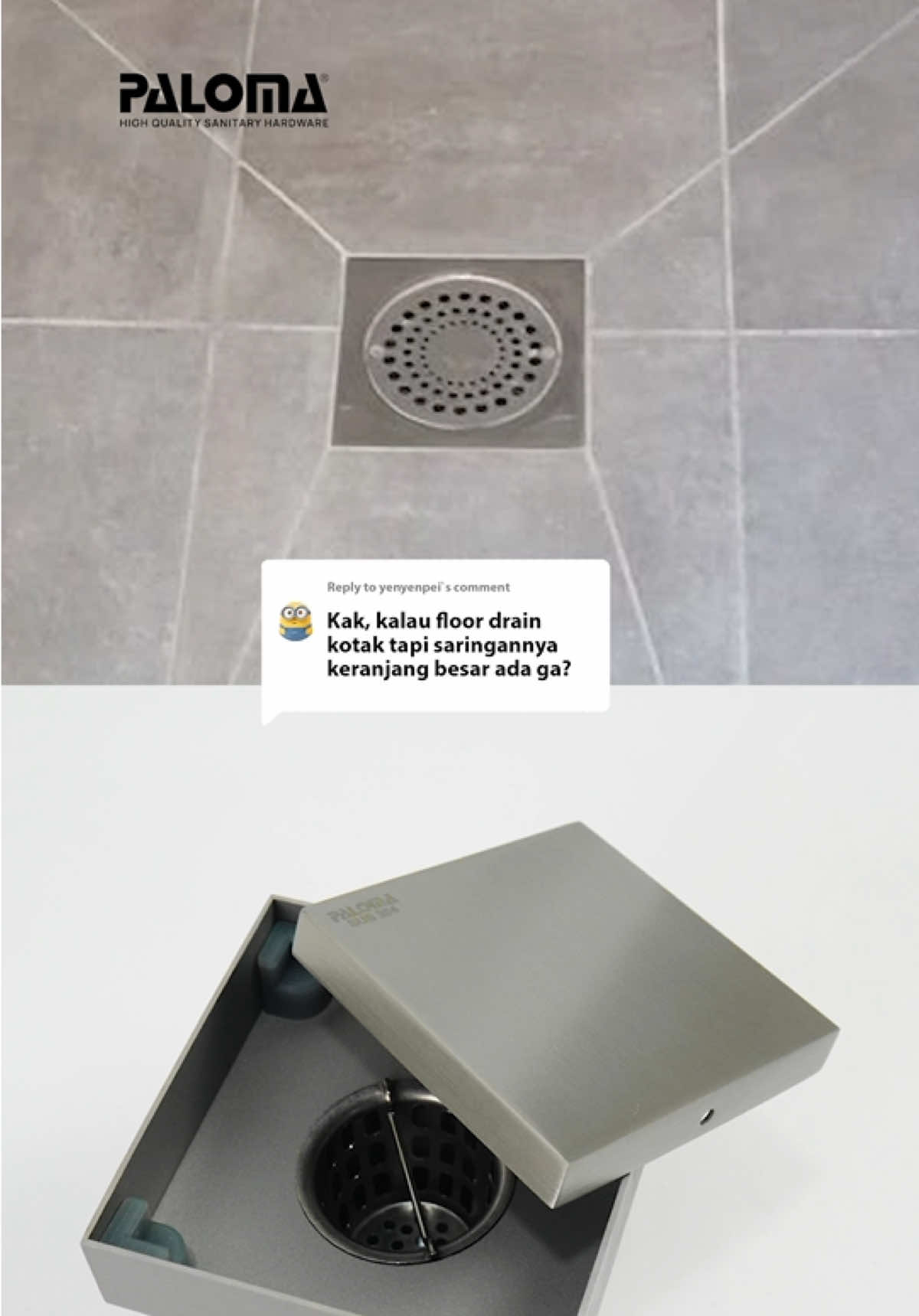 Upgrade kamar mandi kamu pakai Floor Drain PALOMA😍 #fyp #saringangot 