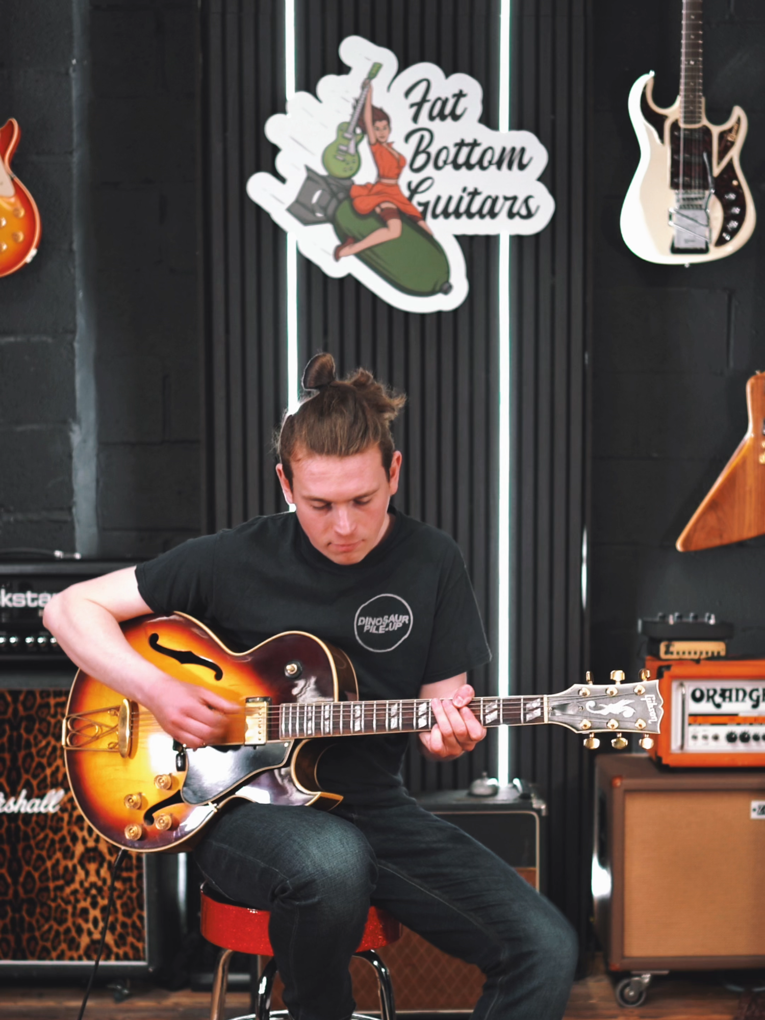 Is this the ultimate jazz box? Fresh in stock is this 1968 Gibson ES-175D in Sunburst! Shop now 🎸 fatbottomguitars.com #guitar #guitartok #fyp #gibson
