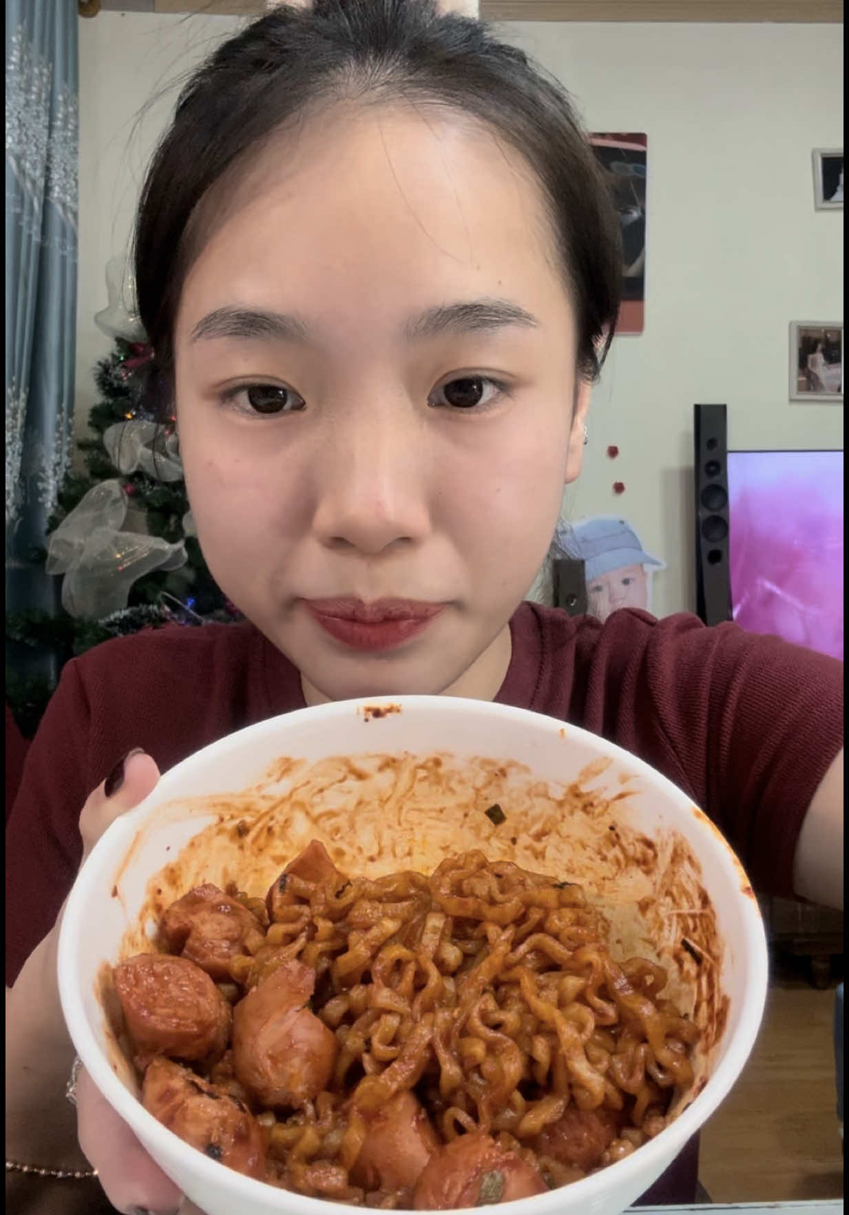 Mukbang mì siu cay🤪