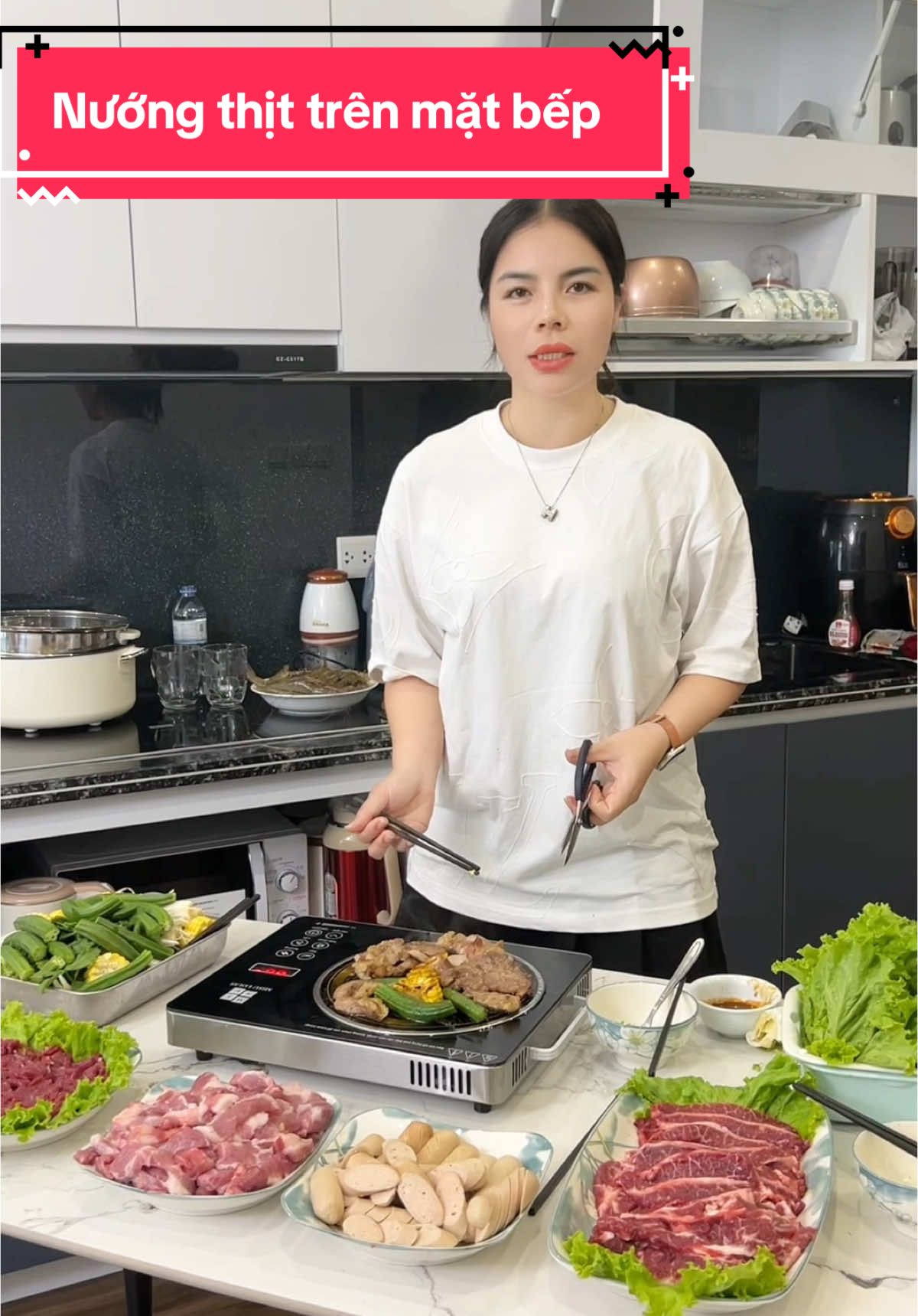 Bếp nướng hồng ngoại đa chức năng nướng luôn trên mặt bếp các chị em mua luôn nhé #bepnuonghongngoai #bepnuonglau2n1 