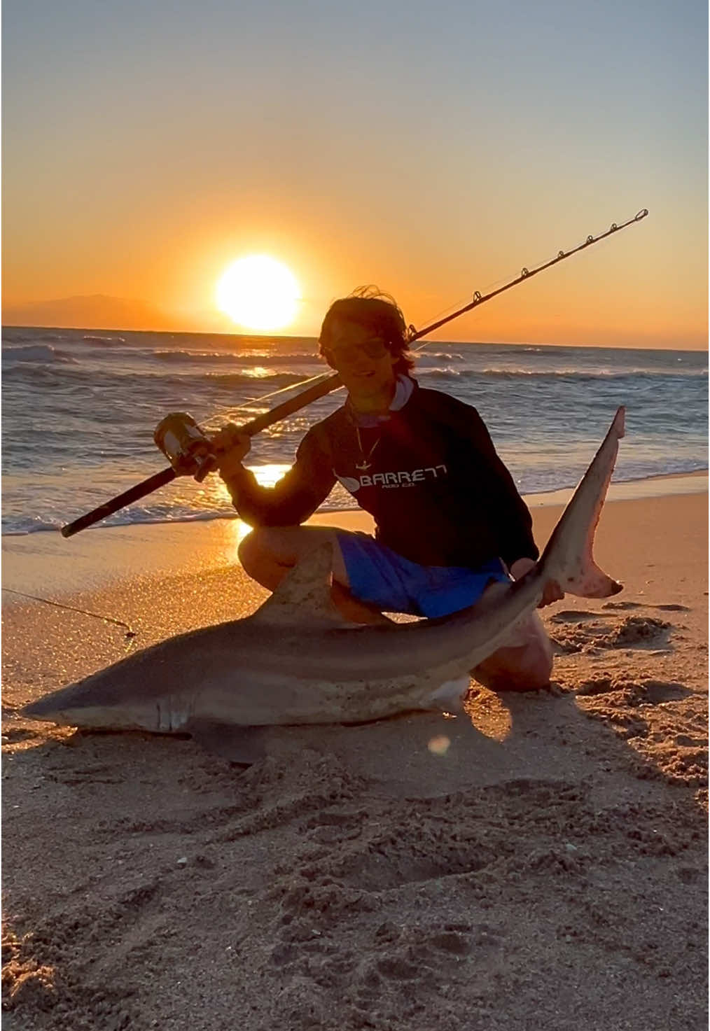 Sunrise Blacktip Shark caught on my rig made from @catchalltackle terminal tackle!!! #thefishermeng #fishing #shark #sharkfishing #beachlife #sunrise #lbsf #landbasedsharkfishing #blacktip #blacktipshark #hammerhead #floridafishing #bigshark #sharkattack #beachsharkfishing #floridasharkfishing #floridasharks #bullshark #hammerheadshark #westpalmbeach #swellpro #swellprodrone #sportfishing #landbasedsharkfishing #beach #massiveshark #USA #american #blacktip #florida #sharkattack #penn 